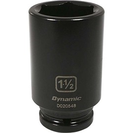 Dynamic Tools 3/4-Inch Drive 6 Point SAE, 1-1/2-Inch Deep Length, Impact Socket