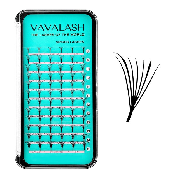 VAVALASH Anime Butterfly-Wing Lash Extensions,Premade Manga Lashes 0.07 C/D Curl,