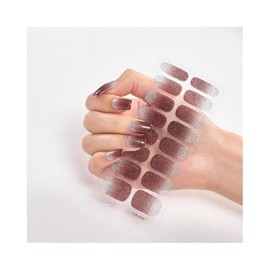 16Pcs Glitter Pure Color Full Nail Wraps Nail Polish Sticker Thick Cs050 Nail Wraps Stickers Manicure Supplies for Women Nails Full Long Lasting Easy Apply and Remove