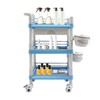 Salon Storage Cart, 3 Tier Rolling Beauty Organizer with 2