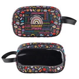 PXTIDY Assistant Principal Clear Makeup Bag Assistant Principal Teacher Appreciation Gift Retirement Teaching Supplies Bag