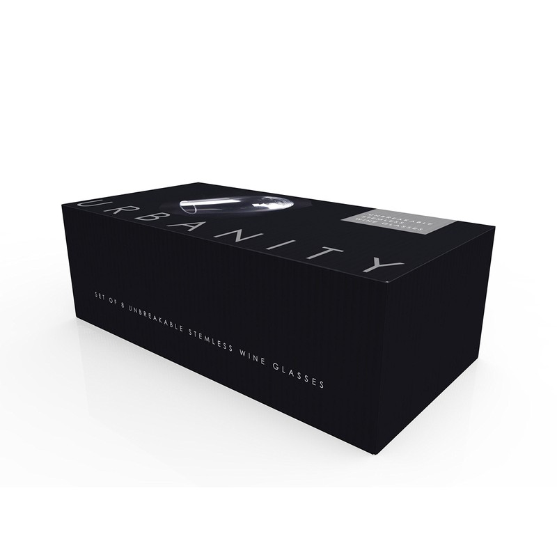 Stemless Wine Glasses - Unbreakable Shatterproof BPA Free Plastic Tritan