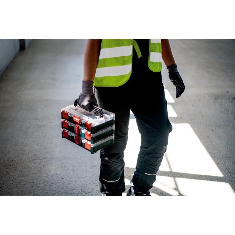 metabo metaBOX 63 XS Organiser, Stackable Small Parts Magazine Box,