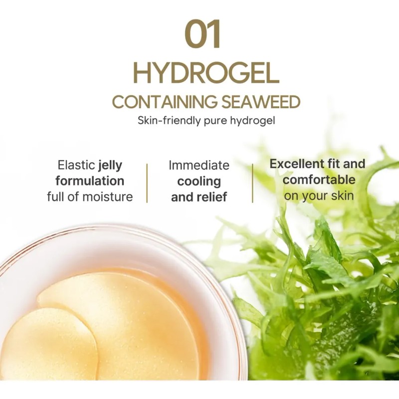 Parches De Hidrogel Para Ojos Petitfee Gold, 60 Unidades (30