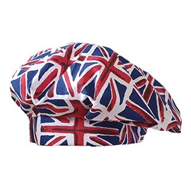 The Dragons Den Adults Union Jack Flag Beret United Kingdom UK Great Britain GB Supporters Fancy Dress [One Size]