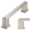 KOOFIZO Stepped Bar Cabinet Pull - Brushed Nickel Furniture Handle,