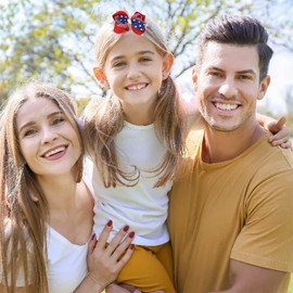 J.H LIVING 2Pcs American Flag Boutique Bow Jewelry Knot Fourth of July Hair Accessories July 4 Independence Day Patriotic Crocodile Hair Clips (#A), Random