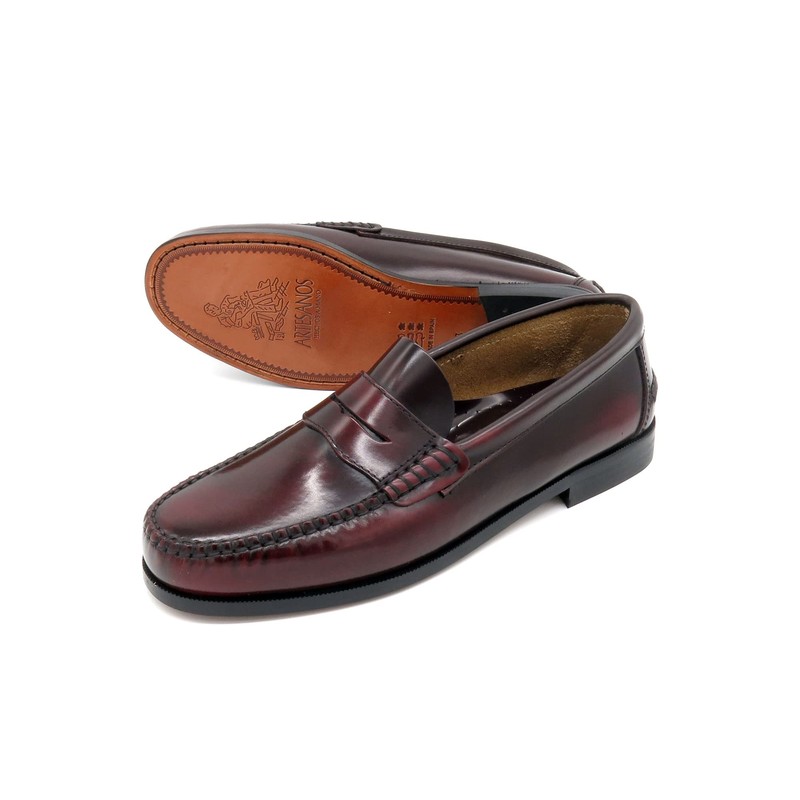 MARTTELY Men's Business Shoes Leather Sole Frame Stitched Premium Penny