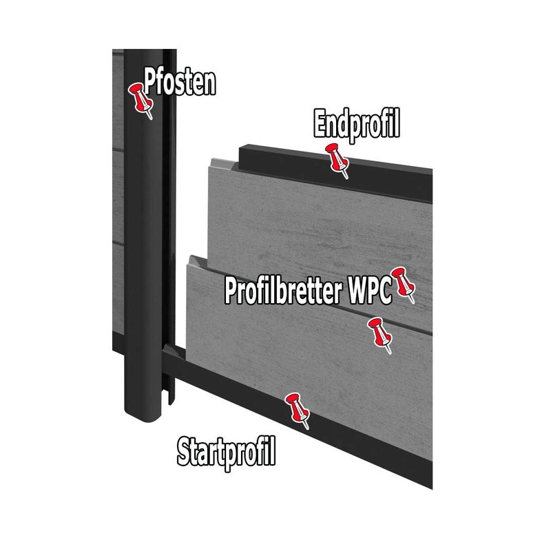 bambus-discount.com Profile Board, Single Profile, Sand-Coloured, 178 x 15 x