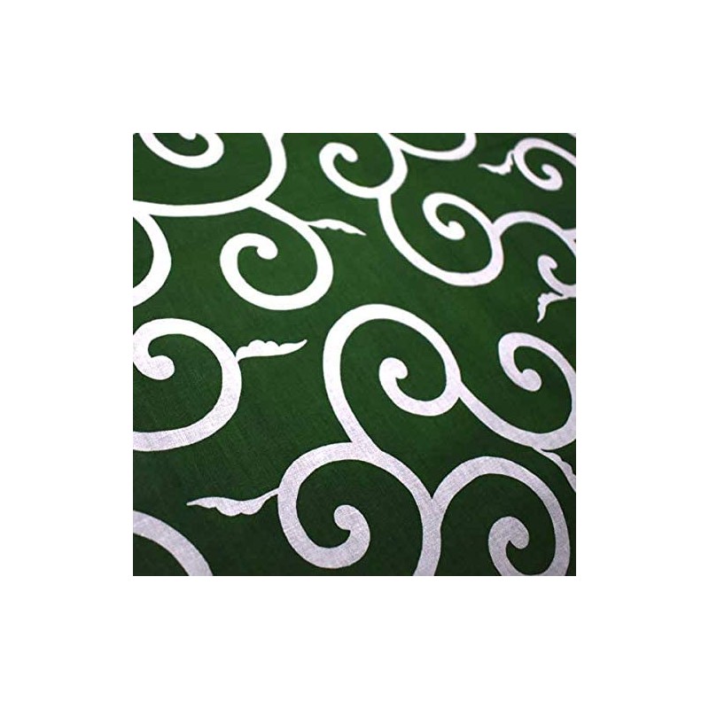 Arabesque Pattern Furoshiki 100% Cotton Made in Japan Green Bag