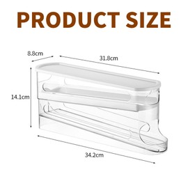2 Tier Egg Holder Fridge, Automatic Rolling Egg Container for Fridge, Egg Dispenser Fridge, Egg Storage Boxes for Fridge Storage