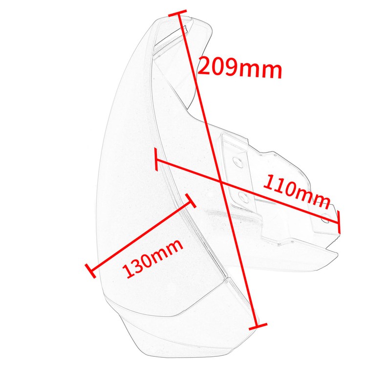 Lorababer Motorcycle Front Screen Visor Protector New Windshield Flyscreen Wind