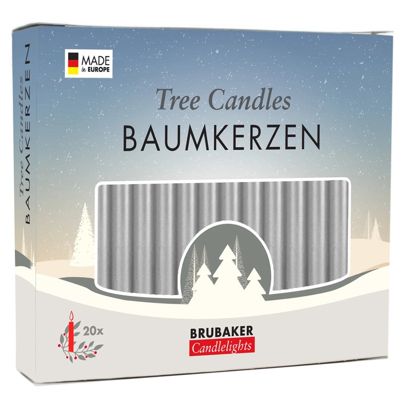 BRUBAKER Tree Candles - Pack of 20 - 9.5 cm