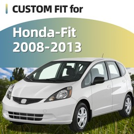 6pcs Glossy Black Exterior Door Window Pillar Posts Molding Cover Panel Trim Stickers Side Door Window Cover Trim Kits for Honda Fit 2008 2009 2010-2013 Accessories