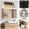 Farmhouse Vanity Light for Bathroom, 3-Light Wood Bathroom Vanity Light