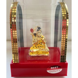 Lord Shiva With Trident Idol in Acrylic Box Car Dashboard Statue H-3.1"