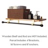 AddGrace Closet Rod Bracket Heavy Duty Shelf Brackets 12 Inch