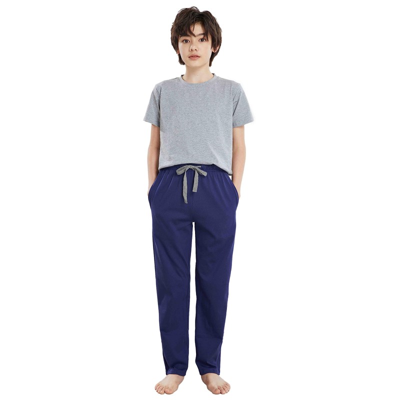 HiddenValor Boys Knit Soft Cotton Pajama Lounge Pants with Pockets
