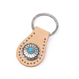 H.N.Z Native American Leather Key Chain Concho Kokopelli Key Chain nlab-001, Natural
