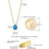 KeyStyle Womens Gold Teardrop Crystal Necklace with Blue Topaz, December