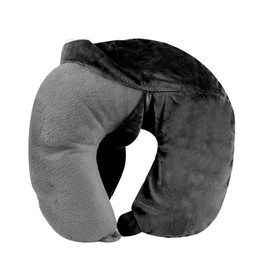 Cloudz Cloudz Washable Travel Neck Pillow Cover - Black