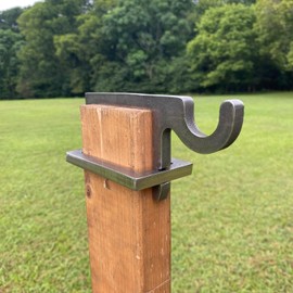 MagnumTarget 1pc 3/8"" AR500 Hardened Steel 2x4 Topper Hook for Metal Range Shooting Targets (1.5in Side), Unpainted