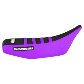 Enjoy MFG 1982-2002 KAWASAKI KX 60 seat cover   PURPLE/ BLACK/ PURPLE ribs #115 LOGO