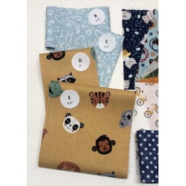 Alphabet Baby Quilt Kit, Colorful Patchwork Design with A-Z Letters, Nursery Bedding with Decorative Border, Sewing Kit