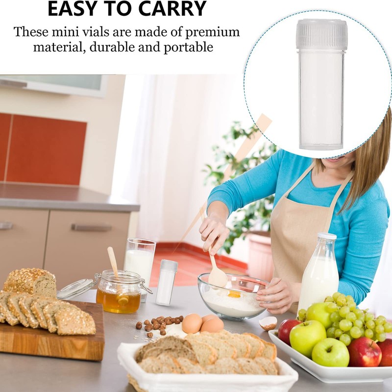 GZcaiyun Pack of 120 5 ml Plastic Sample Bottles, Transparent