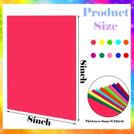 JarThenaAMCS 10Pcs Neon Acrylic Sheets 1/8 Thick 8 x 8 Inch Bright Color Cast Acrylic Sheet Opaque Plastic Panel for Laser Cutting Engraving Materials DIY Crafts