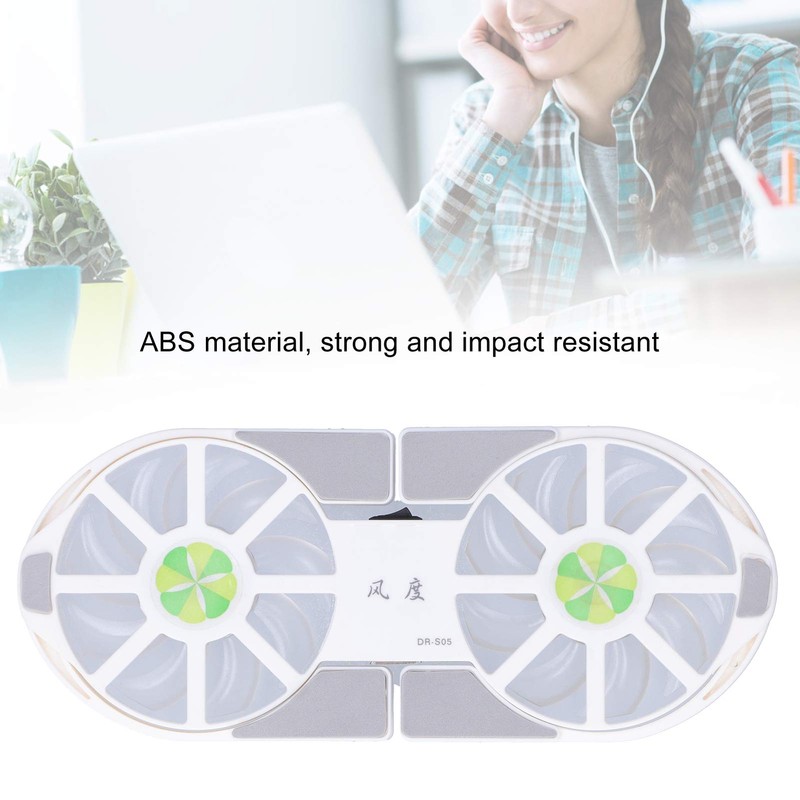 Laptop Cooling Pad, 4-Way Foldable Dual Fan Cooler with Large