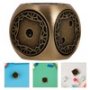 Vaguelly Set Brass Dice, Antique Dice, Metal Dice, Golden
