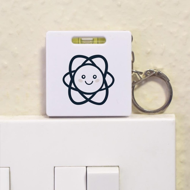 'Baby Atom Logo' Keyring Tape Measure/Spirit Level Tool (KM00041756)