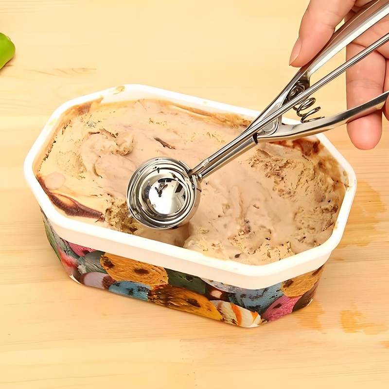 Anphly - Cuchara de helado de acero inoxidable gruesa para