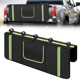 kalnweis Heavy Duty Tailgate Pad for Mountain Bikes - Universal 5 Bike Truck Tailgate Protector with Tool Pockets, Reflective Strips & Backup Camera Opening, Fits Full-Size Pickups (52" Wide)