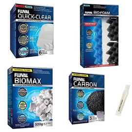 Inland Seas Fluval 406/407 Canister Filter Semi Annual Maintenance Kit Bundle (5 Items)