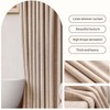 Awellife 84 Inch Extra Long Beige Linen Shower Curtain Set