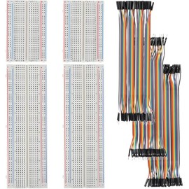 Yakomon Solderless Breadboard and Jumper Wires Kit - 830/400 Tie Points Boards + Jumper Wires (4 Breadboard Kets)