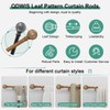 QDWIS Wood Curtain Rods for Windows 72 to 144 Inch,1''