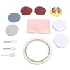 20 Pieces Watch Glass Polishing Kit Buffing Powder Felt Pad