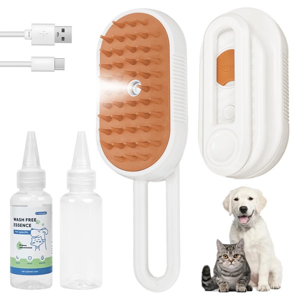4-in-1 Pet Steam Brush for Dog & cat brush for
