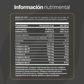 Mezcla de Colágenos 400 Capsulas 200g I,II ,III ,V, X - Blife
