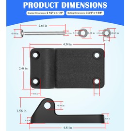 1023 Tilt-Up Mounting Bracket Fits for Scotty Downrigger Models 1080-1116, NOT Works for 1050, 1050MP or 1060 Compact Downriggers (Black, Small)
