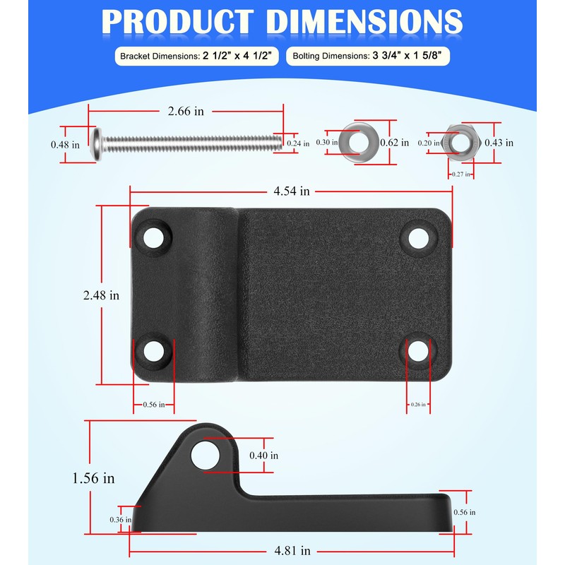 1023 Tilt-Up Mounting Bracket Fits for Scotty Downrigger Models 1080-1116,