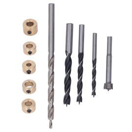 5Pcs Pocket Hole Drill Bit 3 Knife Points High Speed Steel Woodworking Tool Set Kit