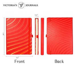 VICTORIA'S JOURNALS Bullet Notebook, Dotted Undated Planner Sofia Hard Cover Vintage Journal Time Management and Goals Organizer, A5 Size 5.5'' x 7.8''