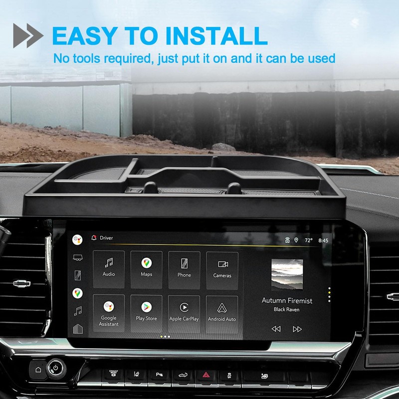 EDBETOS Center Console Dashboard Organizer Compatible with 2022-2024 2025 Chevy