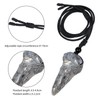 mookaitedecor Iron Pyrite Crystal Raven Skull Pendant Necklace for Men,
