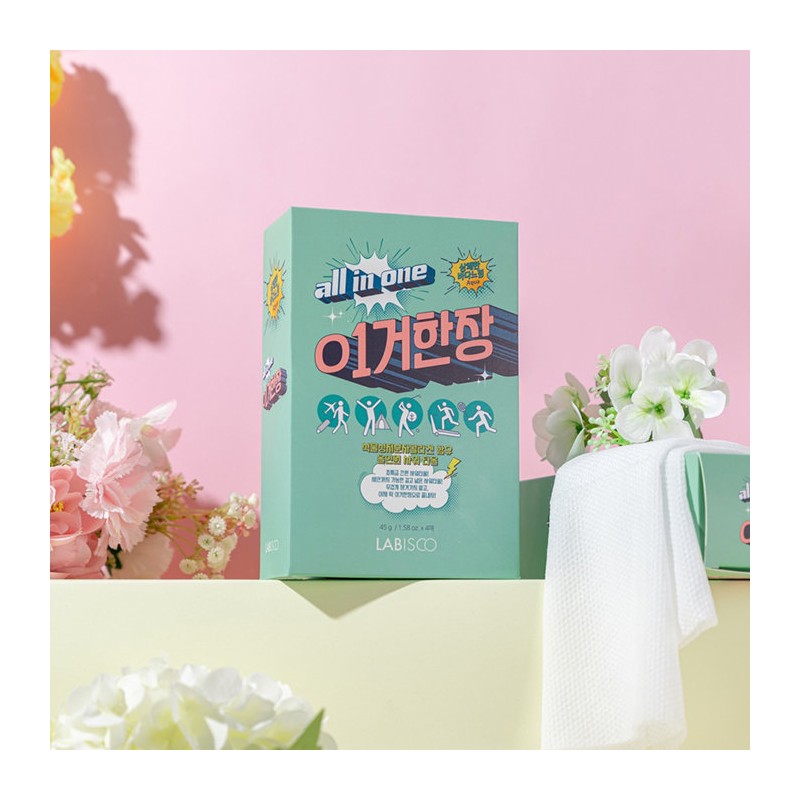 This is an all-in-one shower towel, body wash, shampoo, cleansing,