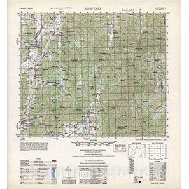 Historic 1945 Wall Map - Korea 1:50,000 - Chip'o-Ri, 1952 - Series L751 16in x 16in